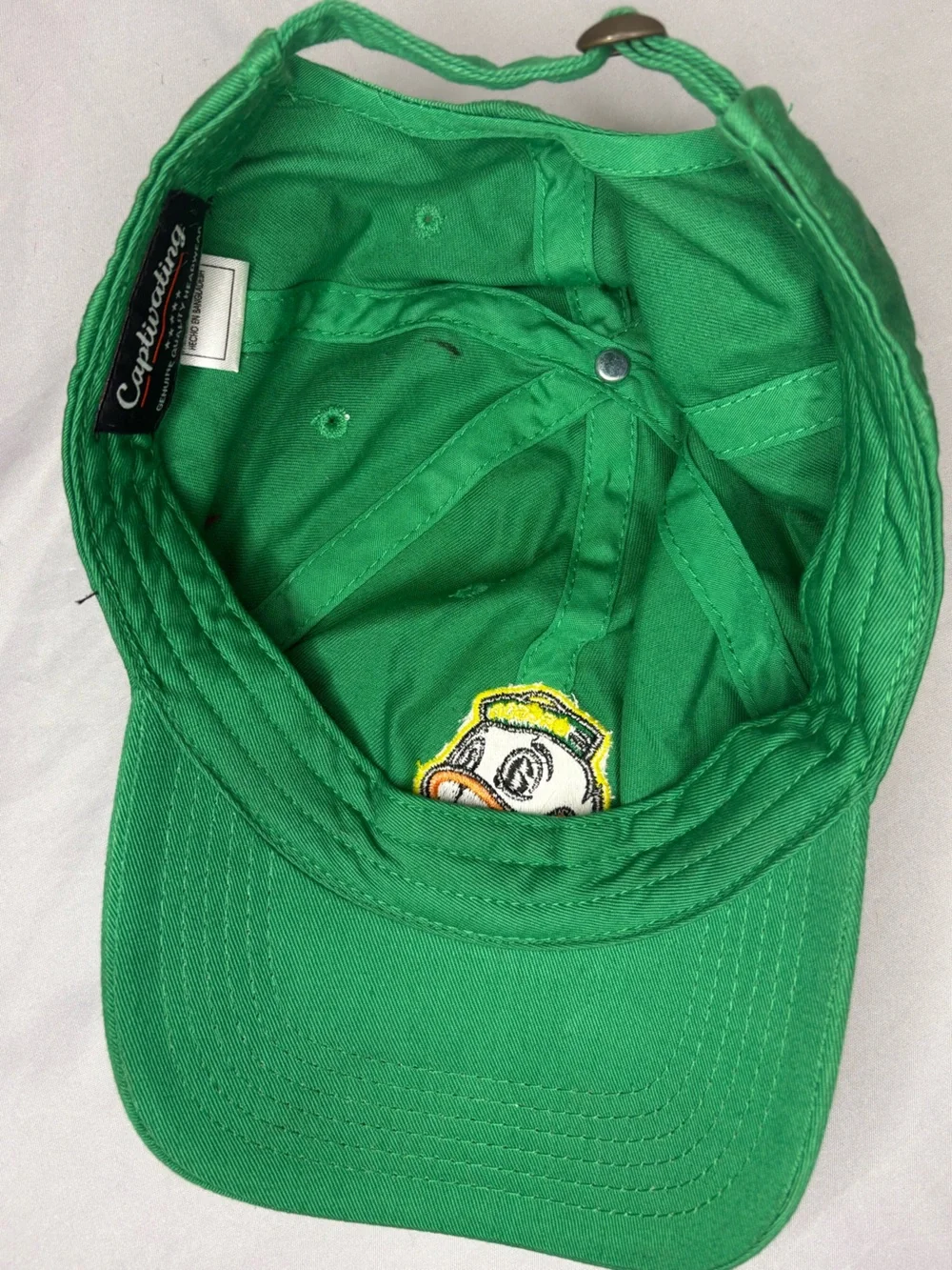 Oregon Ducks Green Duck Logo Baseball Cap
